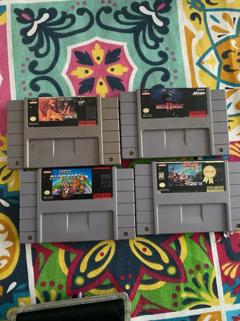 Cartuchos de juegos Super Nintendo clásicos