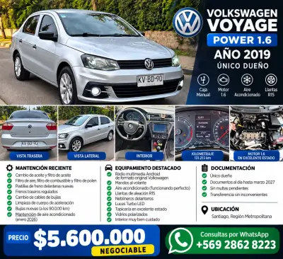Volkswagen Voyage 2019 1.6 único dueño - miniatura 1