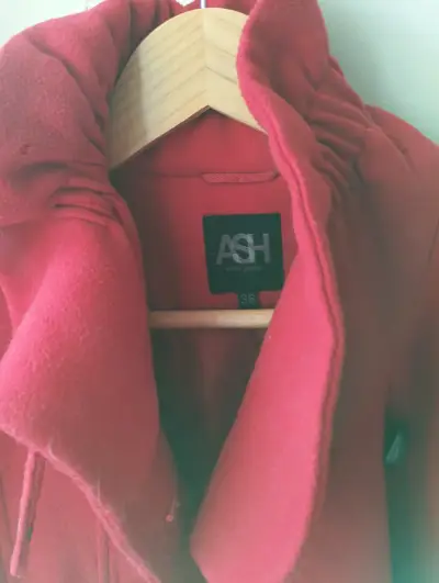 Abrigo rojo de lana para mujer ASH - miniatura 4