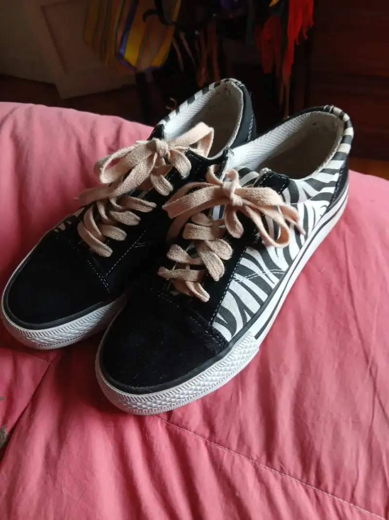 Zapatillas de lona con diseño de cebra - 2