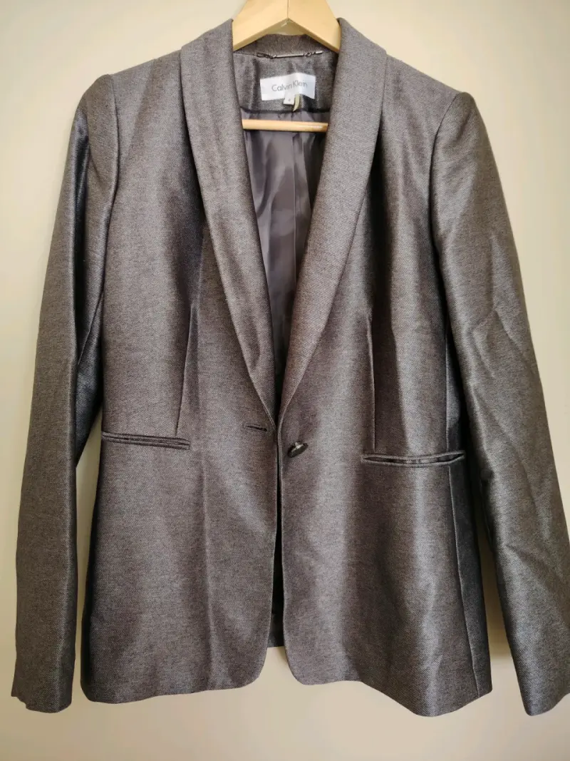 Blazer gris Calvin Klein para mujer