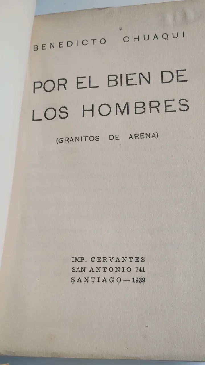 Libro antiguo 'Por el Bien de los Hombres' de Benedicto Chuaqui - 3