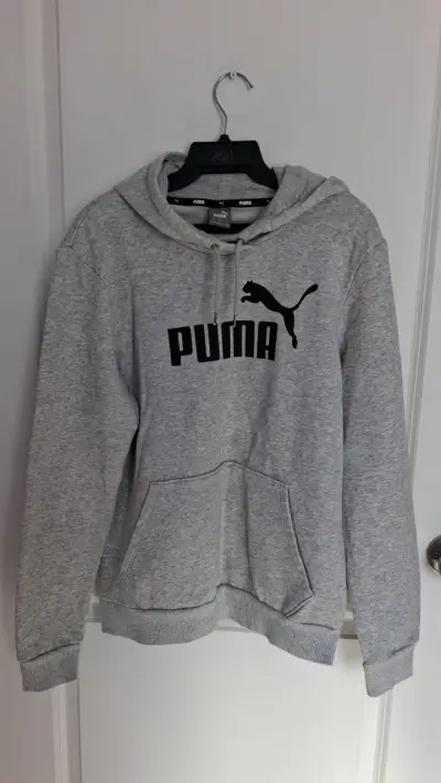 Polerón con capucha gris Puma - miniatura 1