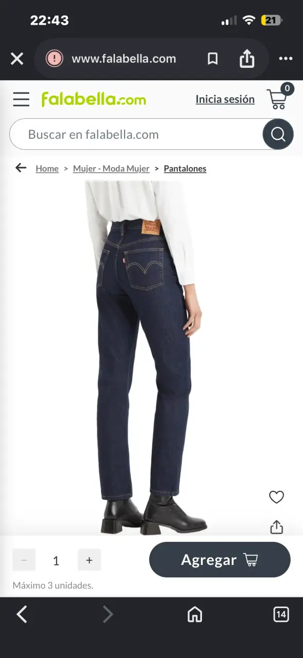 Jeans Levi's Mujer Azul Oscuro - 1