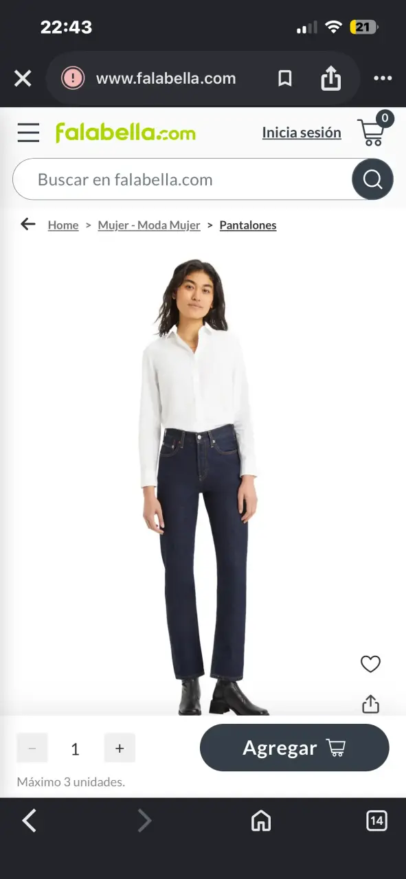 Jeans Levi's Mujer Azul Oscuro - 2