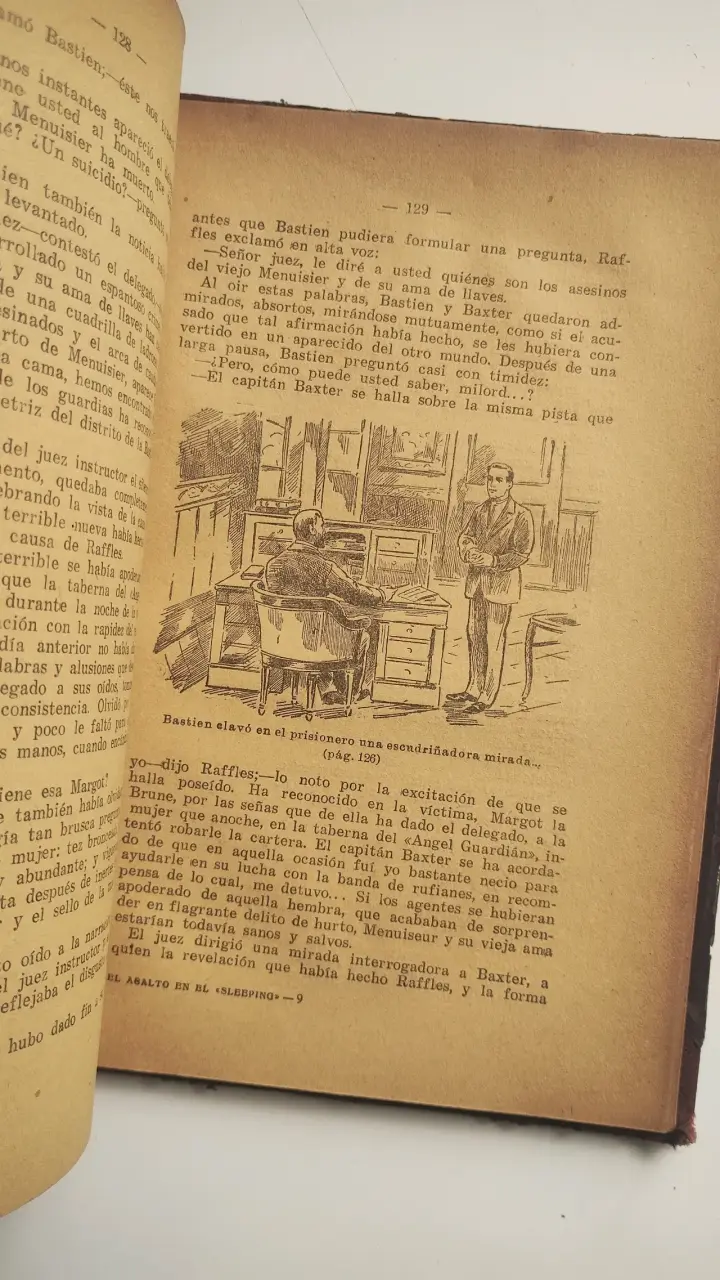 Libro antiguo 'El Asalto en el Sleeping' de John C. Raffles - 5