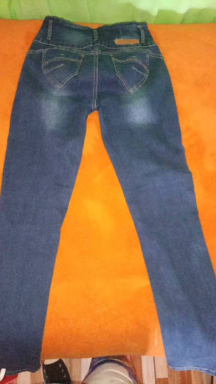 Jeans azul oscuro para mujer - 2