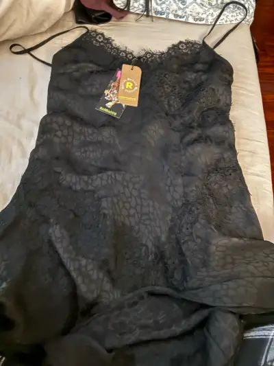 Vestido negro de encaje para mujer Barbados - miniatura 4