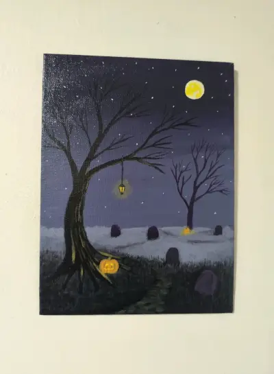 Pintura o cuadro noche de fantasía - miniatura 2