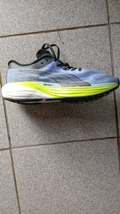 Zapatillas running Puma azul y verde - miniatura 1