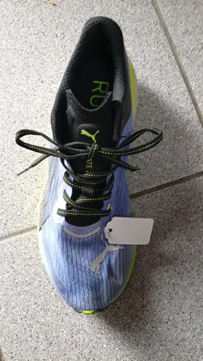 Zapatillas running Puma azul y verde - miniatura 3