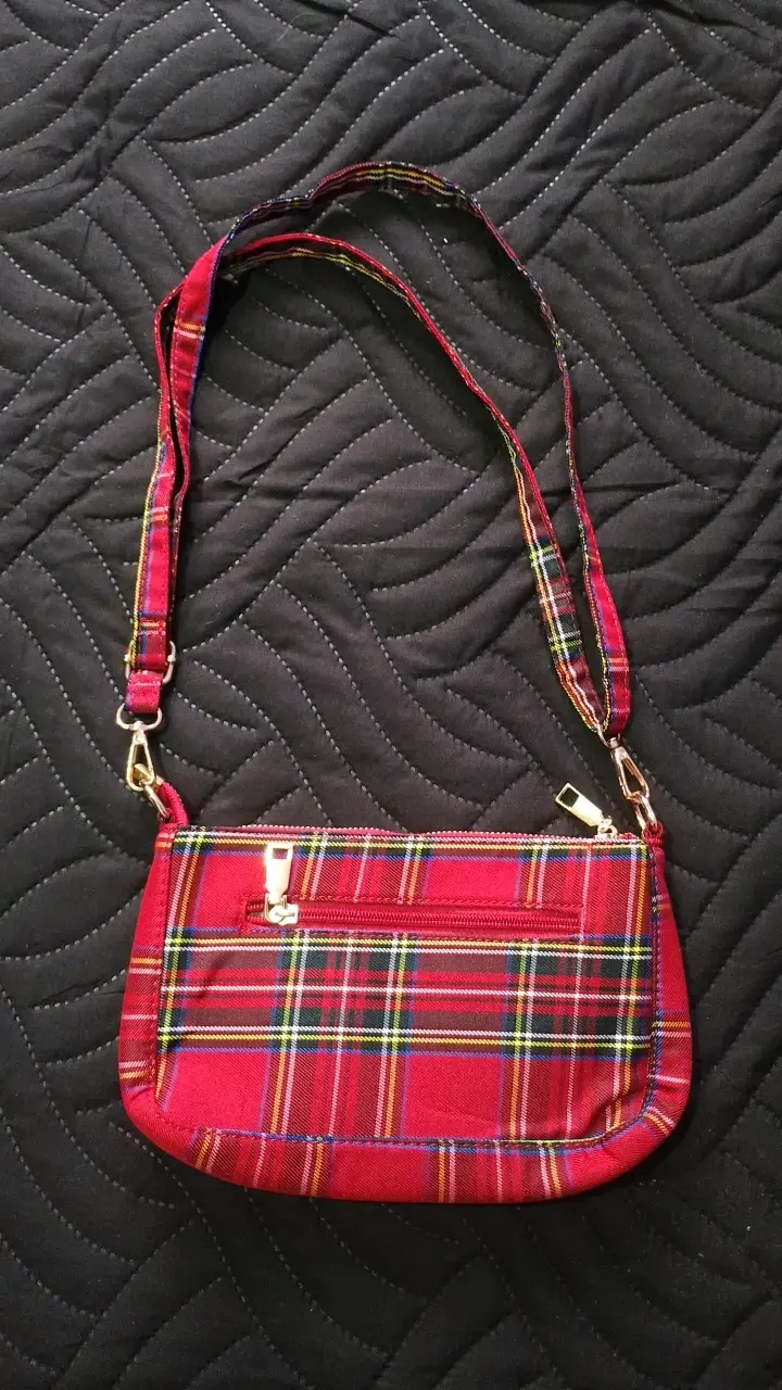 Cartera de hombro escocesa roja - 2