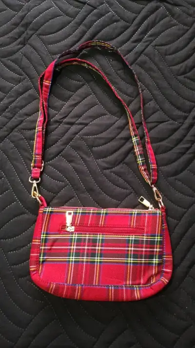 Cartera de hombro escocesa roja - miniatura 2