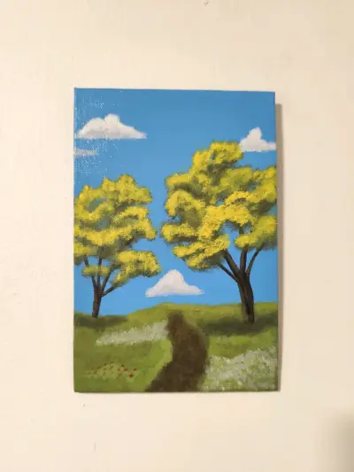 Pintura o cuadro Espinos en primavera - miniatura 1