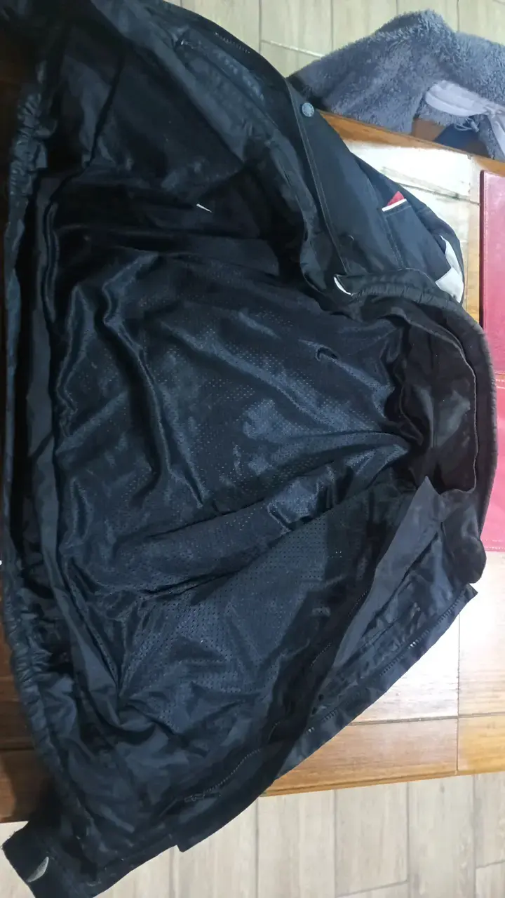 Chaqueta de moto negra y roja para hombre - 2