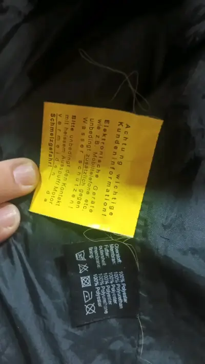 Chaqueta de moto negra y roja para hombre - miniatura 3