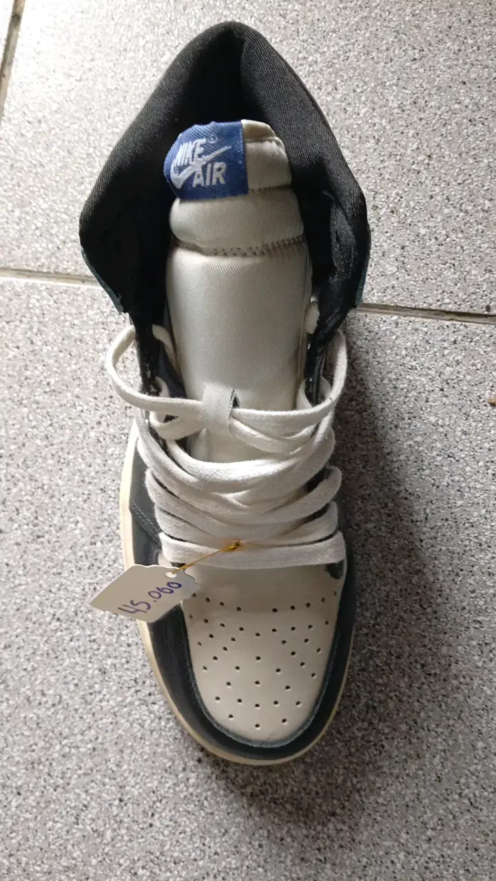 Zapatillas Nike Air Jordan 1 Mid Azul y Blanco - 3
