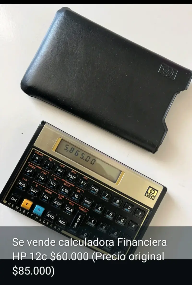Calculadora financiera HP 12c en buen estado