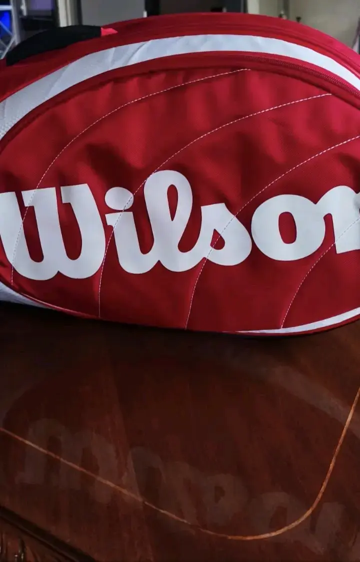 Bolso de tenis Wilson Team rojo y blanco original - 1