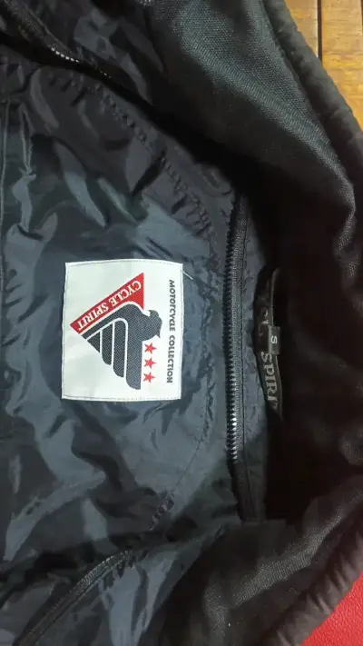 Chaqueta de moto Cycle Spirit azul y negra - miniatura 3