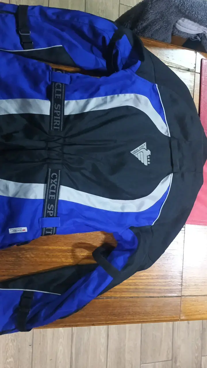 Chaqueta de moto Cycle Spirit azul y negra - 4