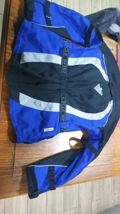 Chaqueta de moto Cycle Spirit azul y negra - miniatura 6