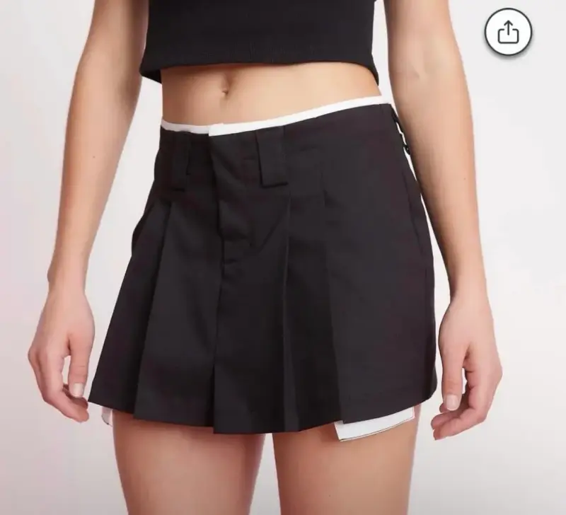 Falda corta negra Paula Fernández para Falabella - 1