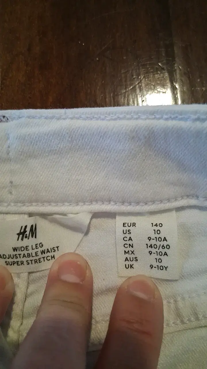 Pantalones blancos de pierna ancha para niña H&M - 3