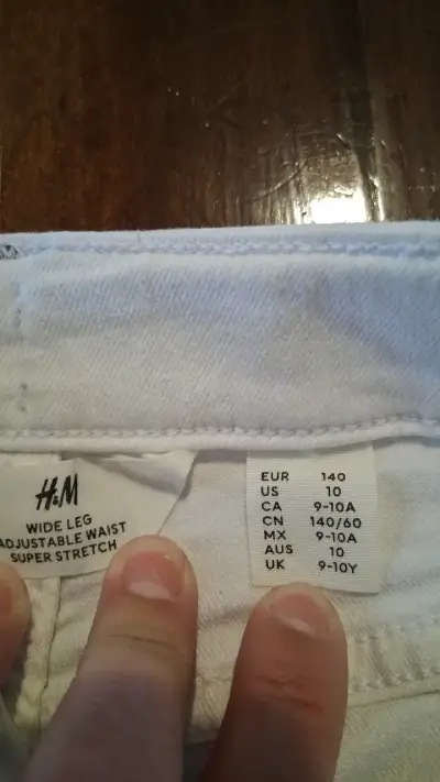 Pantalones blancos de pierna ancha para niña H&M - miniatura 3