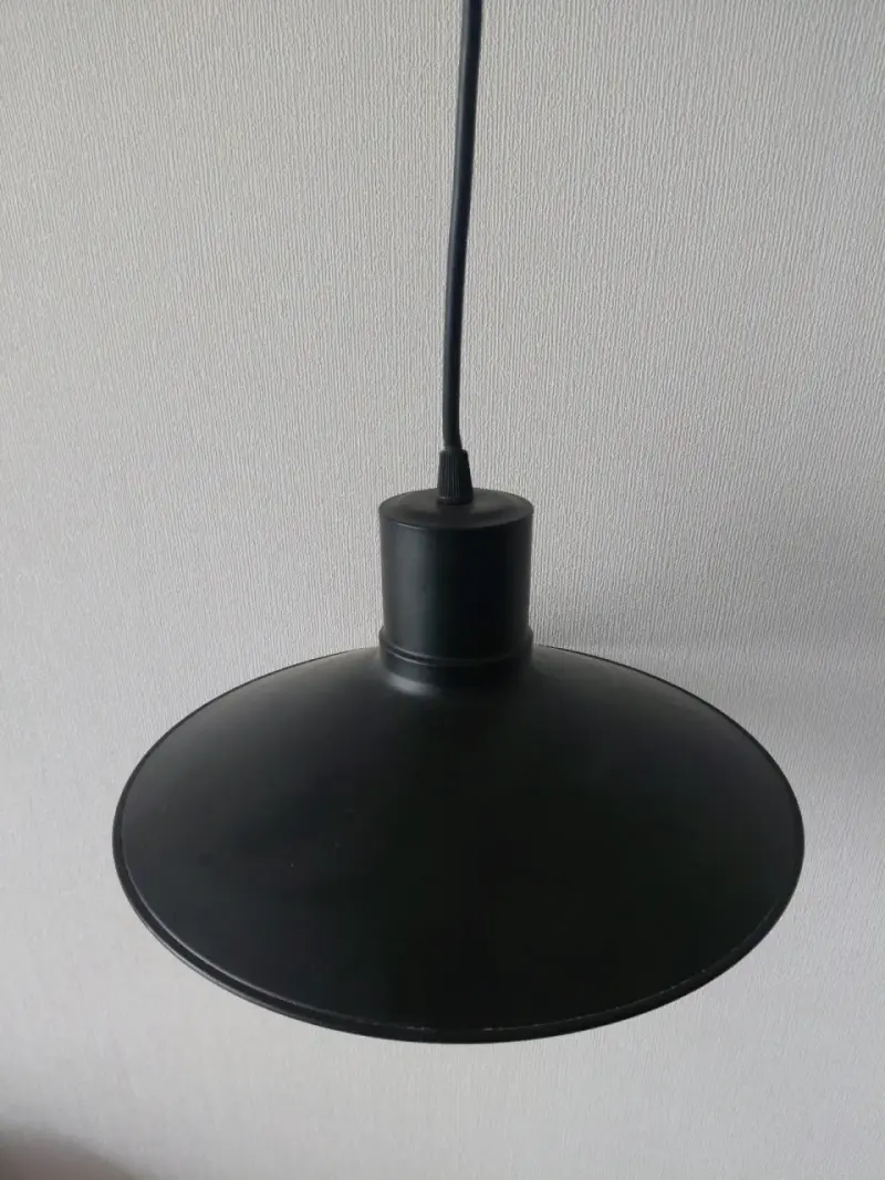 Lámpara colgante negra estilo industrial - 1