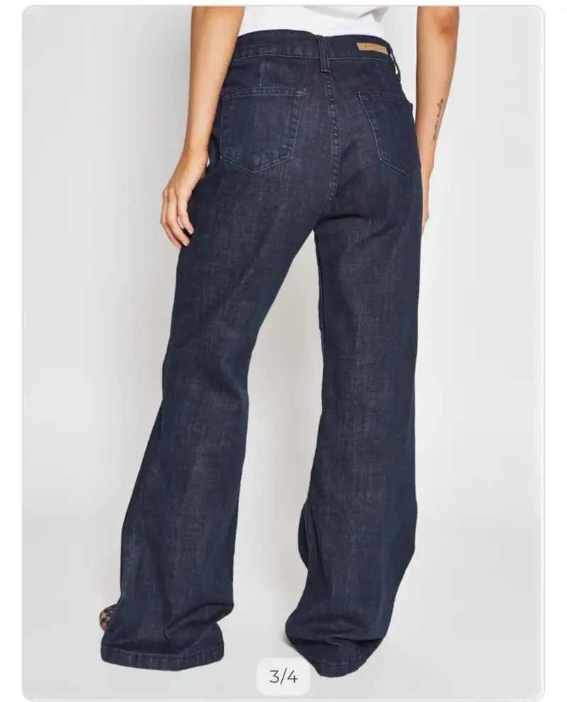 Jeans Mujer Índigo Algodón Flare Bolsillos - 2
