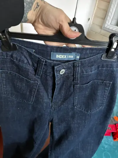 Jeans Mujer Índigo Algodón Flare Bolsillos - miniatura 4