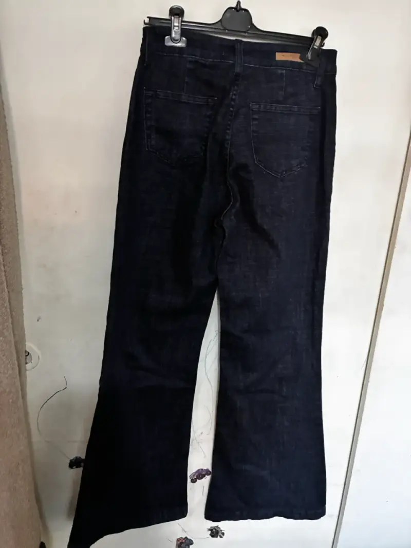 Jeans Mujer Índigo Algodón Flare Bolsillos - 5