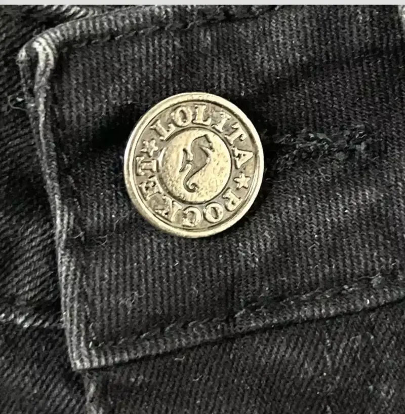 Jeans acampanados Lolita Pocket negros talla 36 - 3