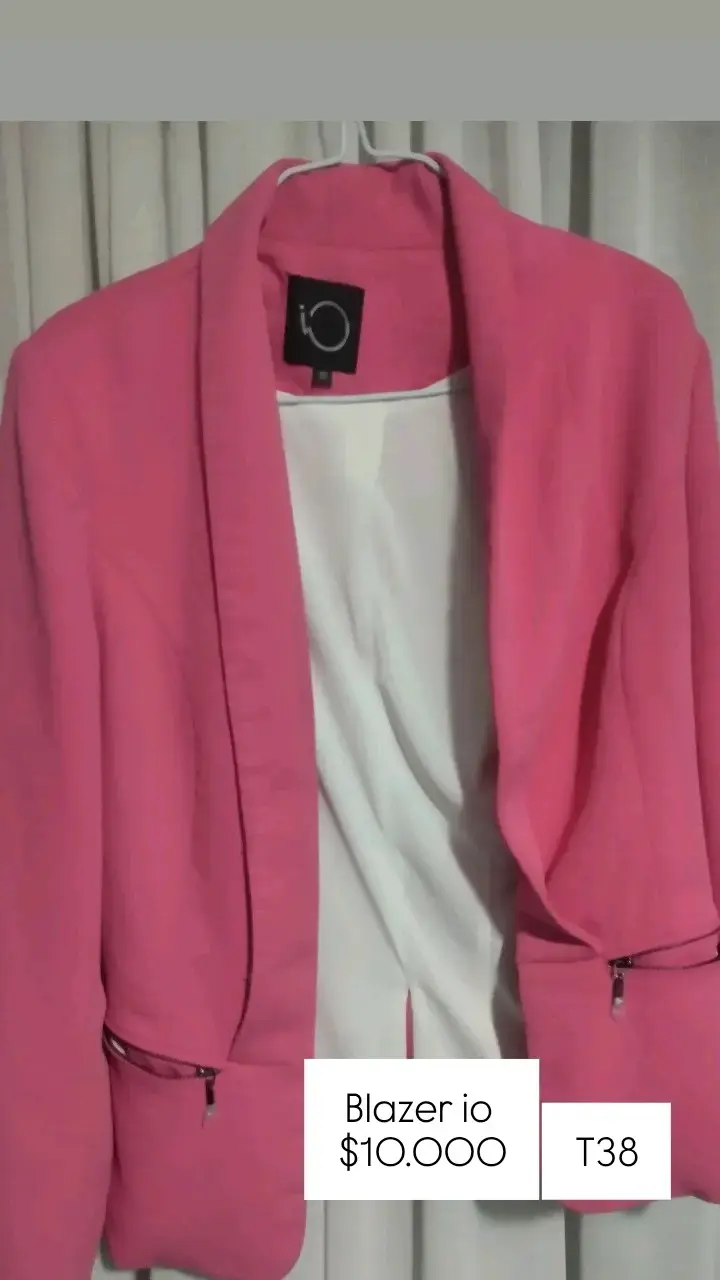 Blazer rosa iO elegante para mujer talla 38