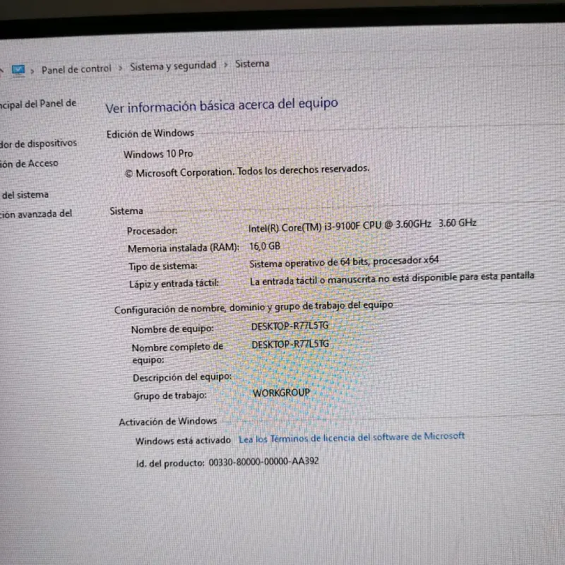PC Gamer i3 9th Rx580 - 5