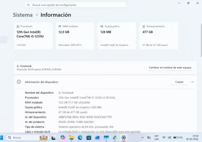 ASUS Vivobook 14" i5 12va Gen 12gb ram• 512GB SSD - miniatura 2