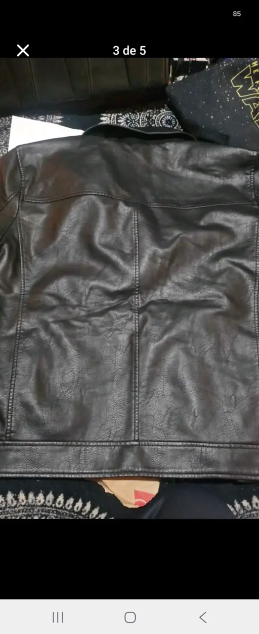 Chaqueta de cuero negra Levi's talla XL - 4