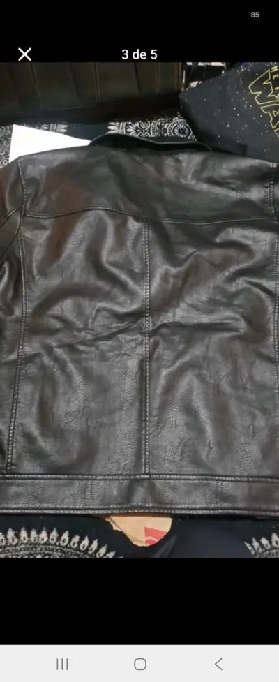 Chaqueta de cuero negra Levi's talla XL - miniatura 4