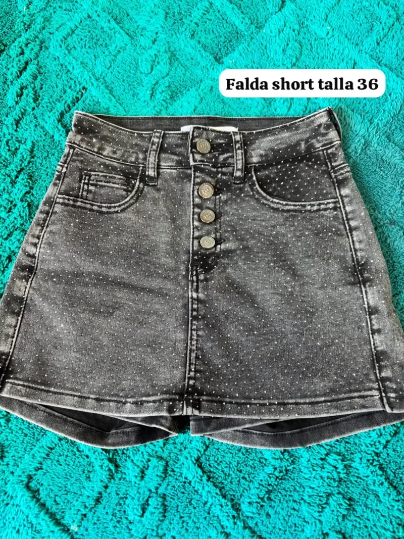 Falda short de mezclilla talla 36