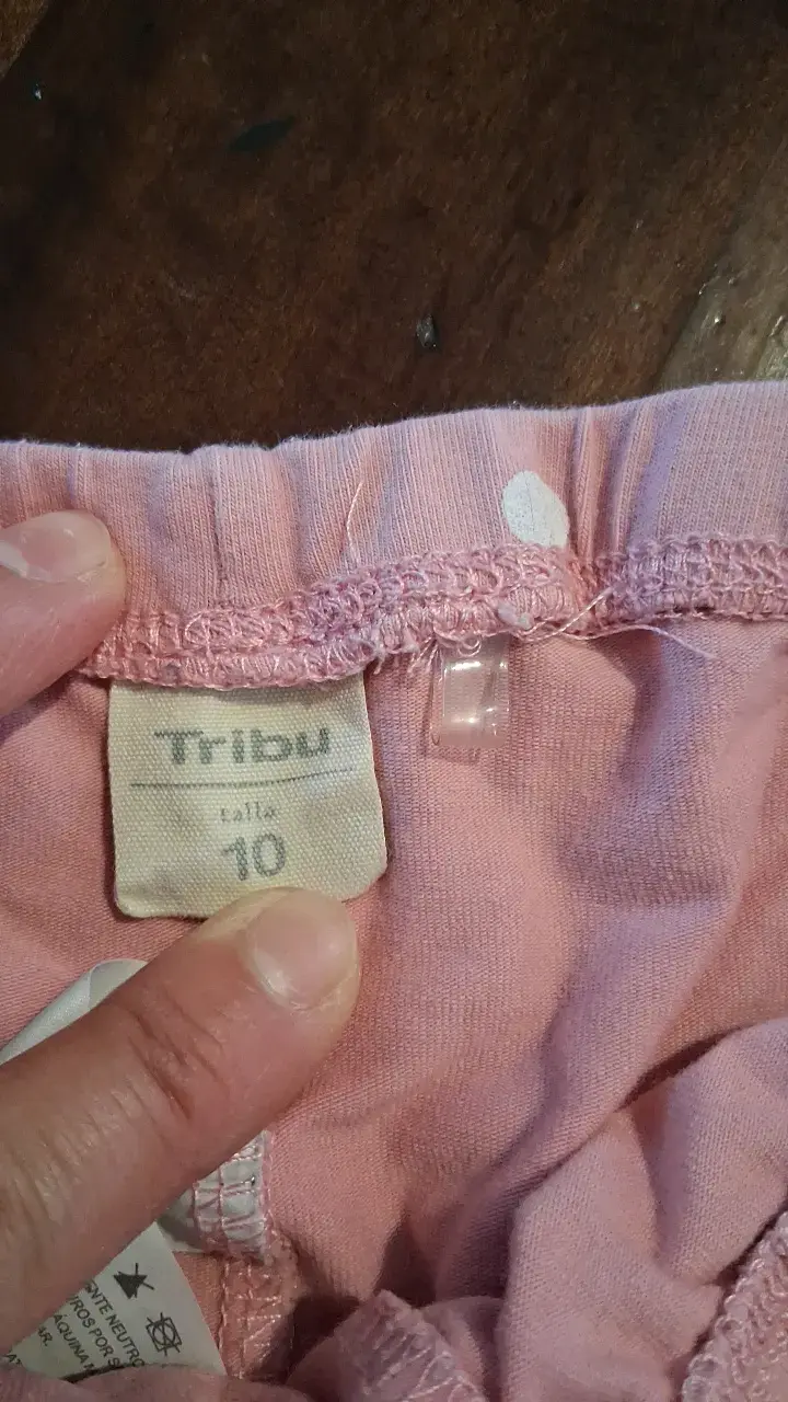 Shorts rosados con lunares para niña - 2