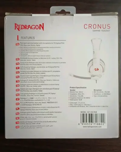 Audífonos Gamer Redragon Cronus RGB Blancos - miniatura 4