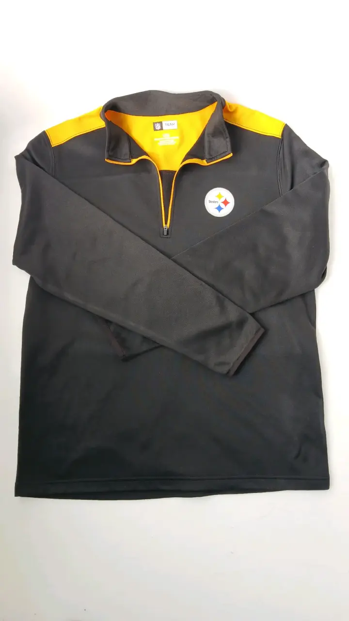 Poleron Deportivo Negro y Amarillo - 1