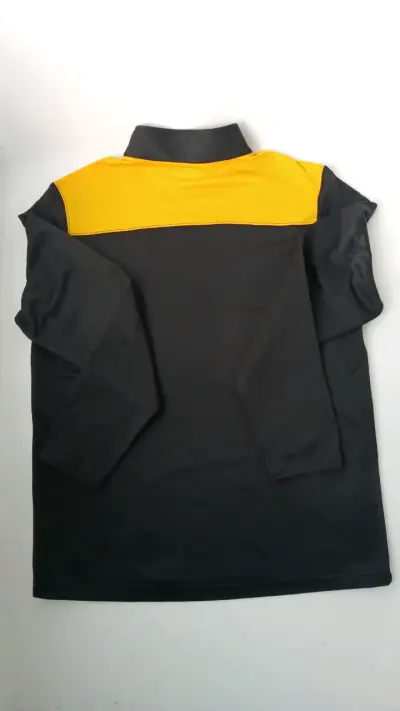 Poleron Deportivo Negro y Amarillo - miniatura 3