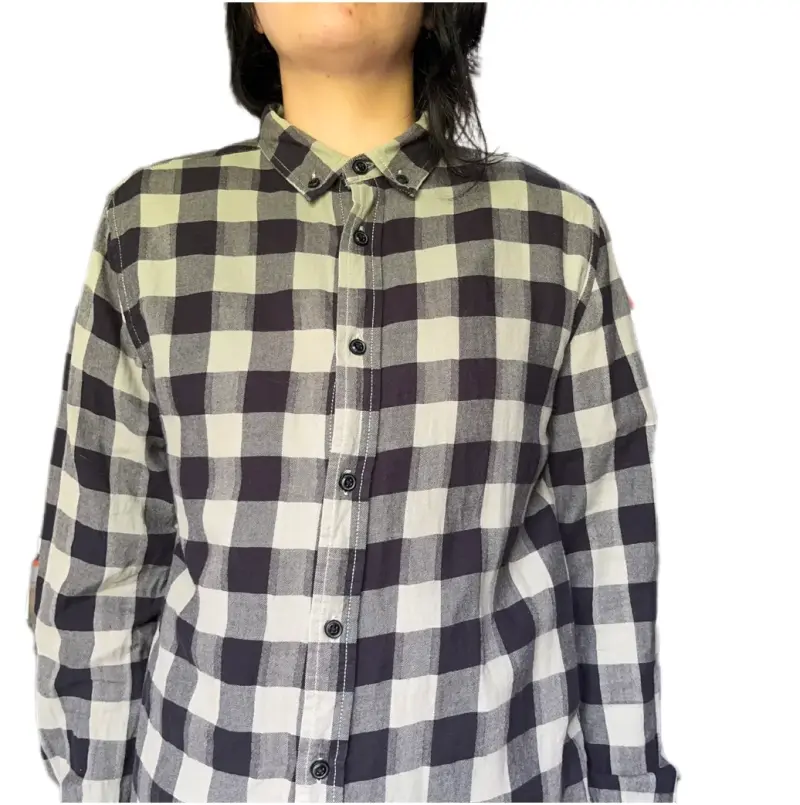 Camisa de cuadros verde talla S - 1