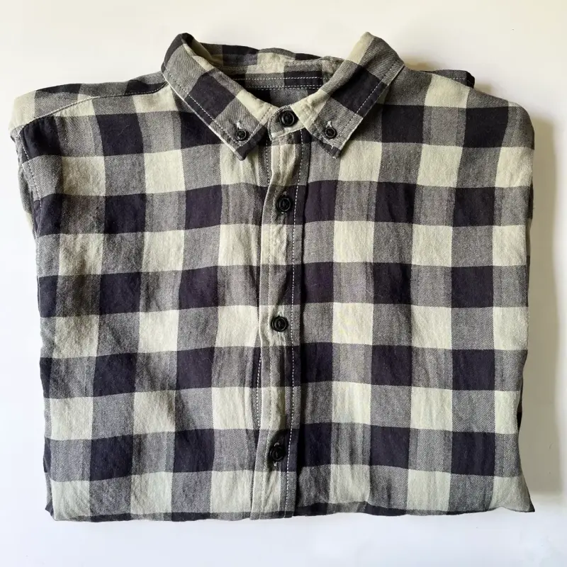 Camisa de cuadros verde talla S - 3