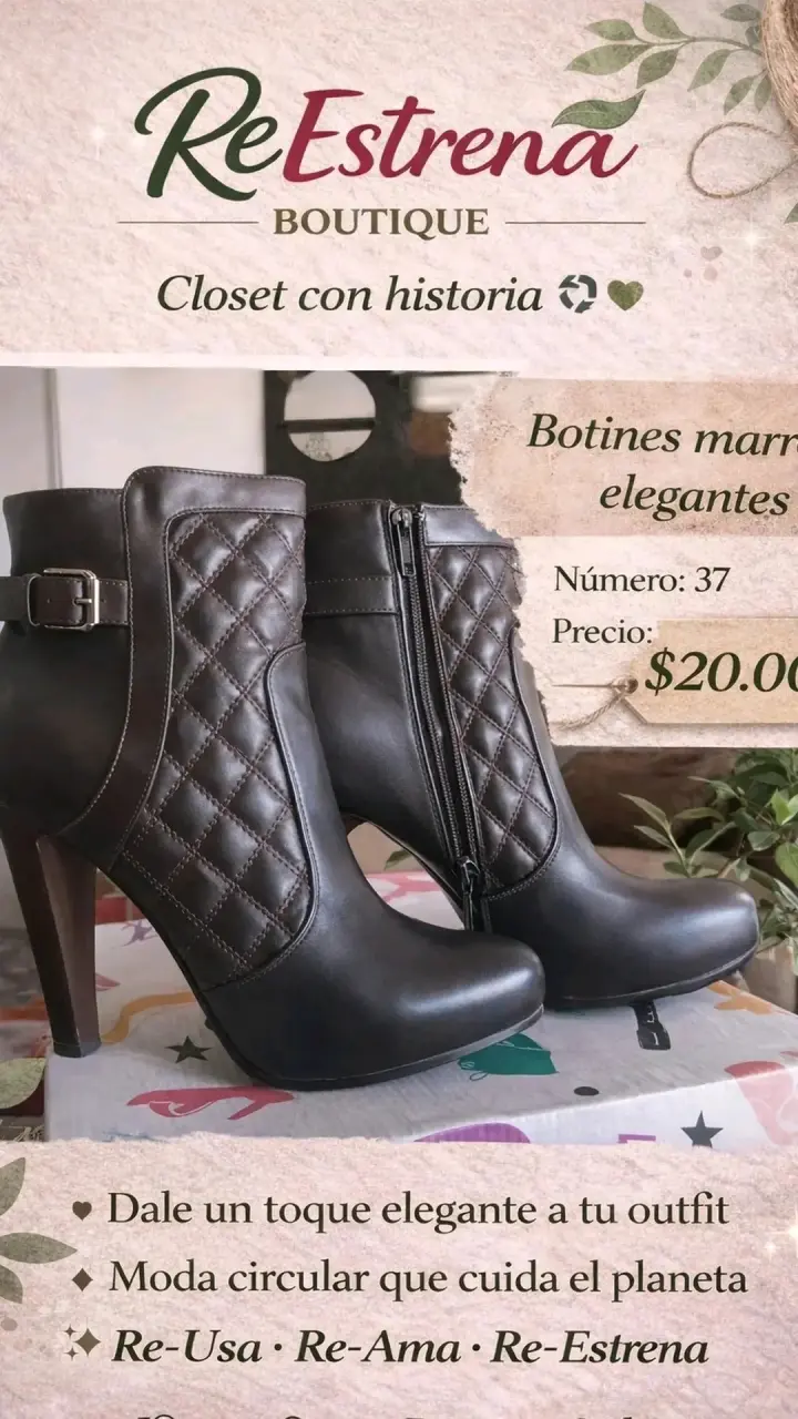 Botines marrones elegantes talla 37