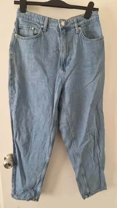 Jeans Mom HyM mezclilla azul claro 44 - miniatura 1
