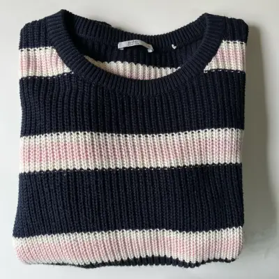 Suéter de rayas azul y blanco Talla L - miniatura 2