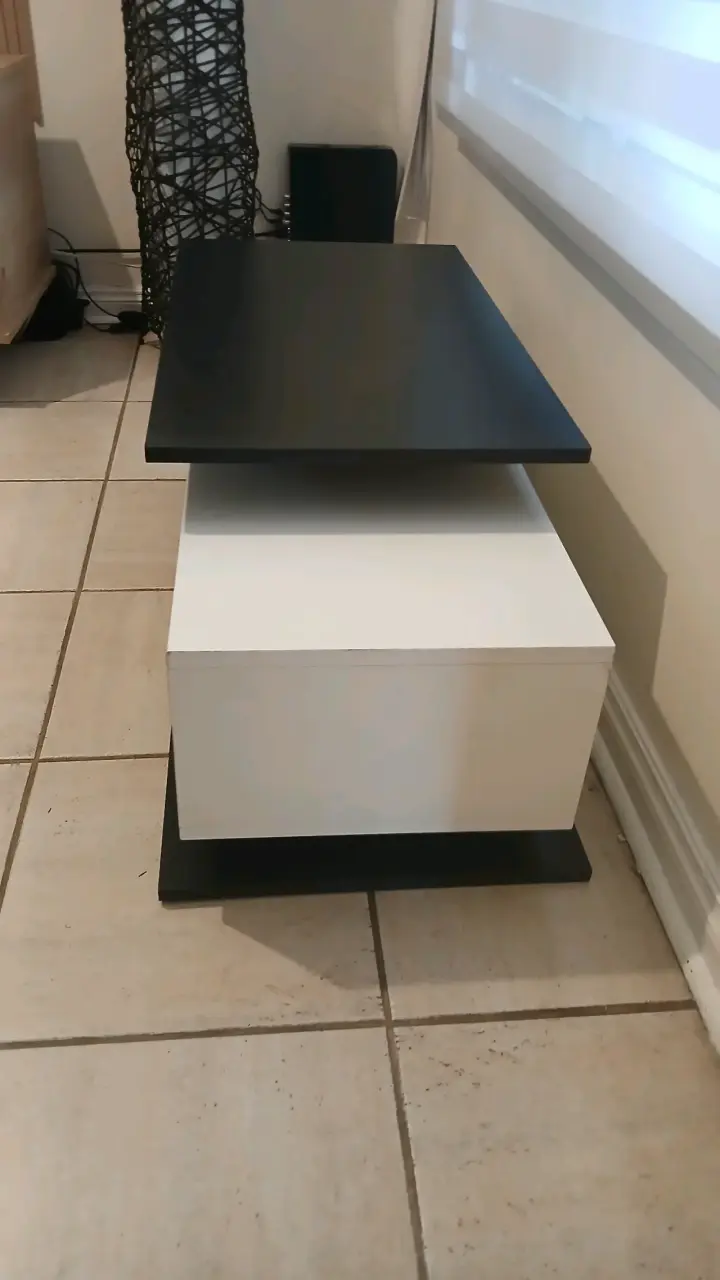 Mesa de centro moderna bicolor 90x40 cm - 4